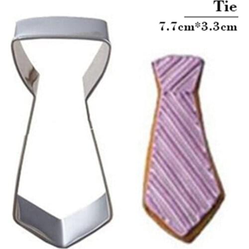 Tie Cookie Tools Cutter Mould Biscuit Press Fondant Stainless Steel Discount Coupon Kitchen Gadgets Best Selling Baking Mold