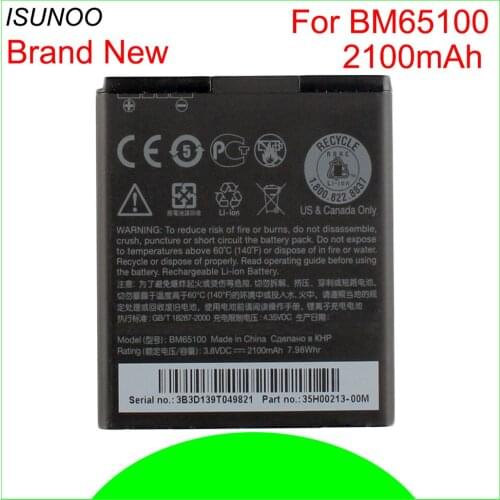 ISUNOO 10pcs/lot 2100mAh BM65100 Battery for For HTC Desire 601 501 510 619D ZARA 700 7060 6160 7088 E1 603e Phone Battery