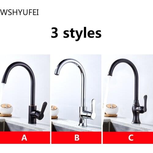 New hardware black ancient copper kitchen faucet hot and cold water mixing valve sink sink rotating sink rotating faucet