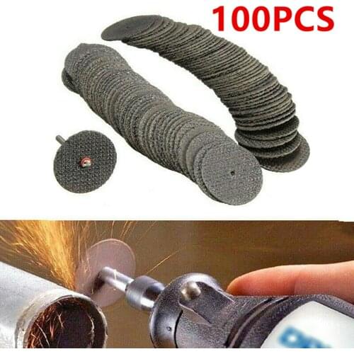100PCS Fiberglass Cut-off Wheel with 1/8in Mandrel Connection Shank Rotary Discs Cutting Bladings