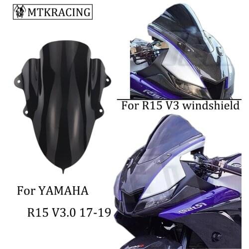 MTKRACING FOR YAMAHA YZF R15 V3.0 Motorcycle Front Screen windshield Fairing windshield 2017-2018