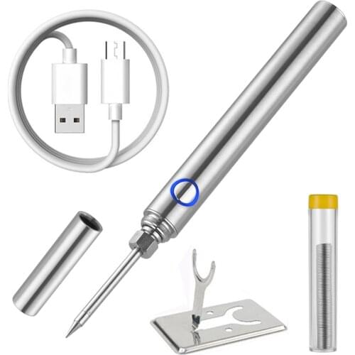 Rechargeable soldering iron with protective cover for student diy soldering portable soldering iron 510 interface outdoor solder