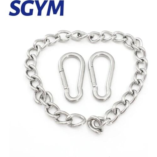 Hanging link Chain with Two Carabiners Stainless Steel chair Kits for Hammocks Punching Bags Heavy Duty 400LB Capacity Indoor