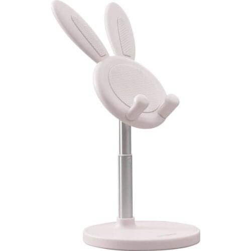 Cute Rabbit Sytle Adjustable Desk Phone Holder Mobile Phone Stand Support For Universal Phone Tablet Desktop Ornament Bracket