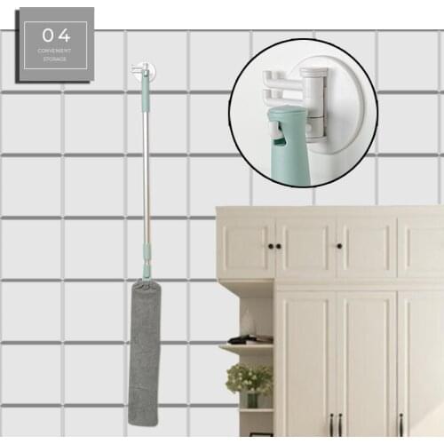 Gray Long Handle Mop Bedside Dust Brush Household Bed Bottom Gap Clean Fur Hair Sweeping Dusty Magic Microfibre Duster