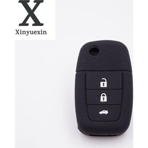Xinyuexin Silicone Rubber Car Key Case Cover Skin Shell Set Holder for HOLDEN VE COMMODORE Calais SS SV6 GTS 3 Buttons Key