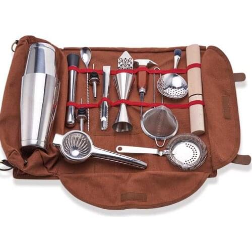 Bar Tool Bag Mixology Bag Empty Bag Bartenders Roll Up Kit Bag