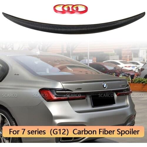 Rear Trunk Spoiler For BMW 7 Series 730i 740i 750i Real Carbon Fiber Dedicated Tail Modified MPStyle Ducktail Lip Wing