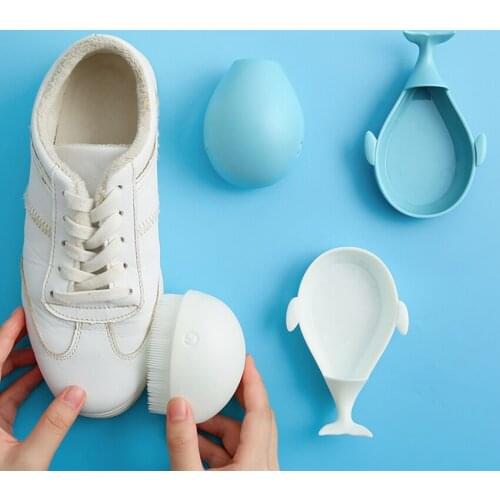 1Pc Creative Multifunctional Brush Cute Cartoon Animal Clothes Shoe Brush With Base, Kitchen Tools Soft Cleaning Brush Cleaner