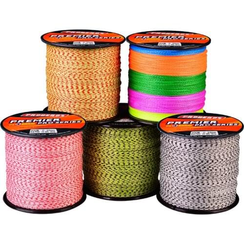 1pc Multicolor Premier 300M 500M 1000M Multifilament PE Braided Fishing Line 4 Stand 6LB 30LB 40LB 50LB 60LB 70LB 80LB 120LB