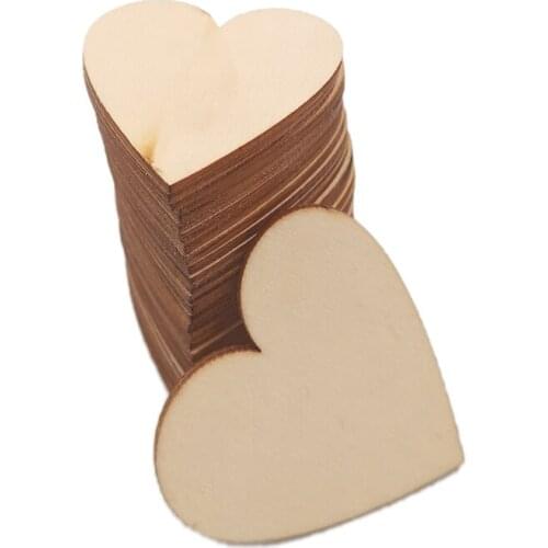 10PCS 80mm Rustic Wooden Love Heart Wedding Table Scatter Decor DIY Crafts Slices
