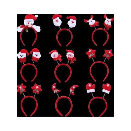 2016 New Christmas Decorative Headband Kids Cosplay Deers Snowman Christmas headband Childrens Day Kids Gift 5pcs/lot