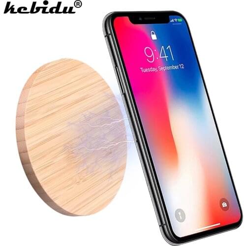 5W Wood Portable Qi Wireless Charger for iPhone X/XS Max XR 7 8 Plus Wireless Charging Pad for Samsung S8 S9 S7 Note 9 Xiaomi
