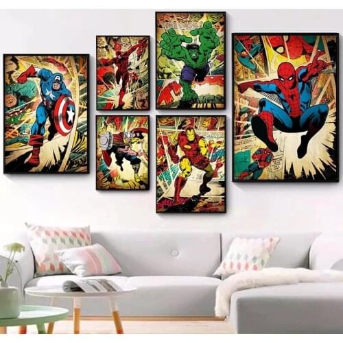 Disney 5D DIY Diamond Painting Superhero Full Diamond Embroidery Animal Home Decoration Cross Stitch Kits