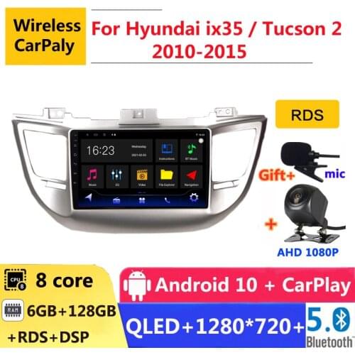 6G RAM 2 din android 10 car radio auto stereo for Hyundai ix35 LM Tucson 2 2010 11 - 2015 navigation GPS DVD Multimedia Player