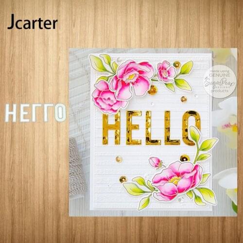 Hello Letters New Design Metal Cutting Dies Craft Stencil Diy for Scrapbooking Handmade Card Make Shape Album Decoration Model
