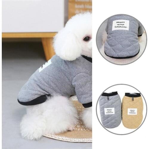 Elegant Stylish Trendy Pet Puppy Woolen Clothes Skin-friendly Dog Costume Button Closure for Autumn