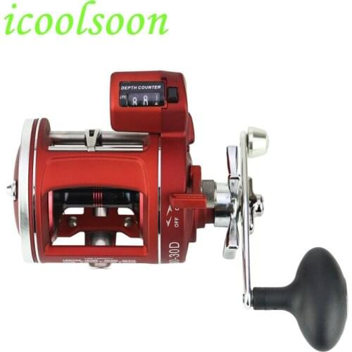 ICOOLSOON to changed to visual anchor ACL with counter sea boat fly fishing Reel drum wheel baitcasting reels rod combo handle
