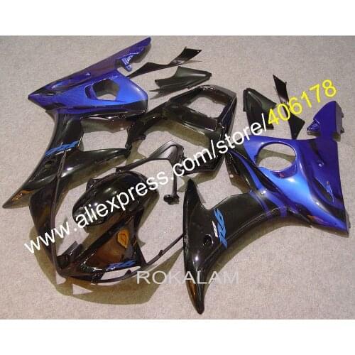 Custom Motorcycle Fairing For Yamaha 2005 YZF-R6 05 YZFR6 05 YZF R6 YZF600 Blue Black Fairings (Injection Molding)