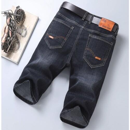 Summer MenS Classic Brand Denim Shorts Business Fashion All-Match Casual Loose Five-Point Pants Male Quality Stretch Slim Jeans