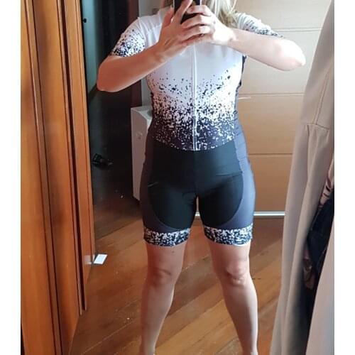 Fashion womens Triathlon short sleeve bicycle Sweatshirt suit Leggings bicycle shirt clothing summer Jumpsuit free delivery