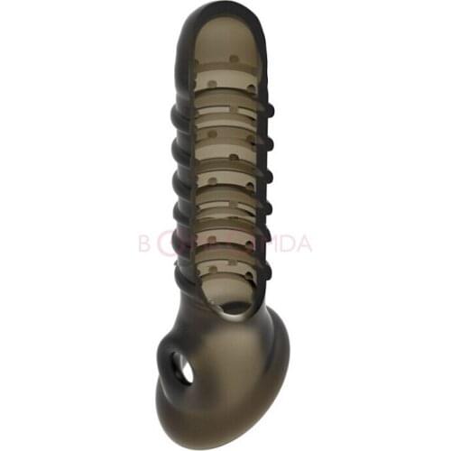 Soft Condom Multi Hollow Anal Plug Extender Anus Open Enlargement Device Female Male Masturbation Penis Massager Anal Sex Toys