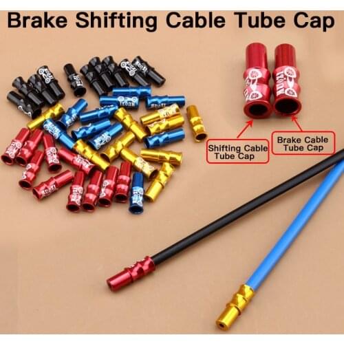 10PCS Bicycle Brake Shifting Cable Tube Cap Road Bike MTB Bicycle Fixed Gear Accessorie Tips Ferrules Ends Caps Crimps