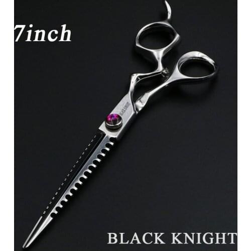 Black Knight 7 Inch Cutting Scissors Professional Pet Shears Hair Hairdressing Barber Scissors Human & Dogs & Cats High Quality