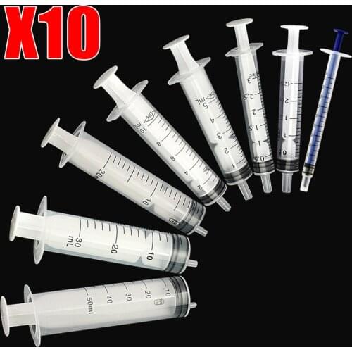 8 Volumes 10X Safety Disposable Clear Plastic Hydroponic Measuring Syringe Nutrient Sterile Health Care 5ml 10ml 20ml 30ml 50ml