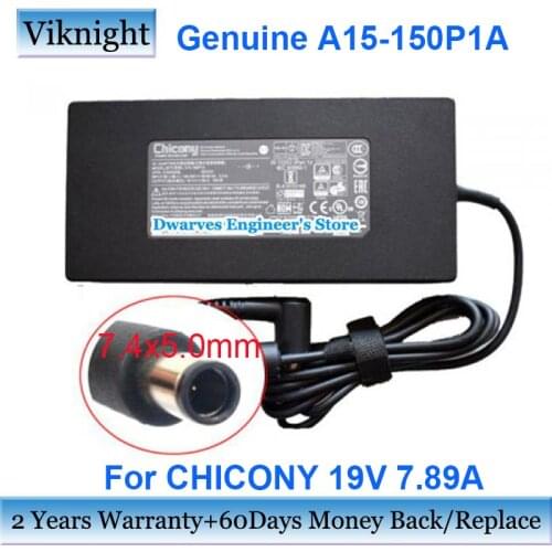Genuine chicony 19V 7.89A AC Adapter charger for A15-150P1A A150A010L For MSI WS60 2OJ-090FR CLEVO P650RA P671SA laptop adapter