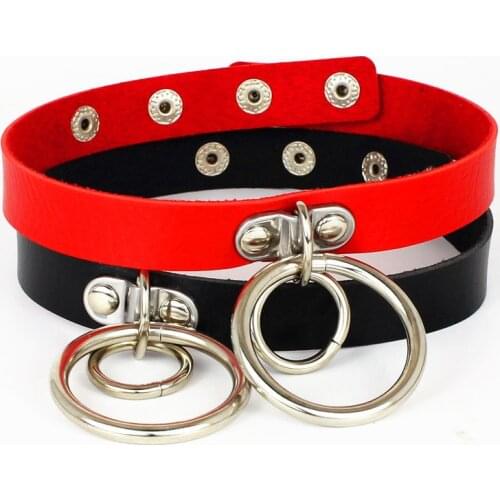 Punk Handcrafted Leather Garter Harness Harajuku Dress Set Bust Garters Sexy Lingerie Belt Metal Single and Double O-ring Choker