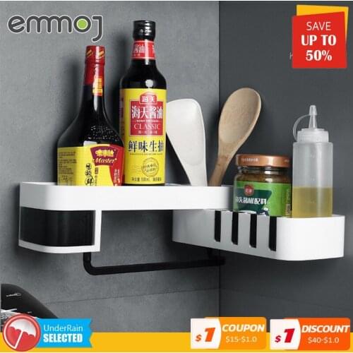 Kitchen Storage Bathroom Shelf Corner Shelves Shampoo Holder Rack Mess Shower Organizer Wall Holder Space Saver Household Items