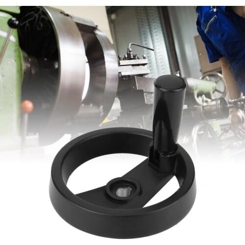 Foldable Handwheel Black Hand Wheel Folding Revolving Handle 12*125 for Lathe Machine Tool rubber wheel