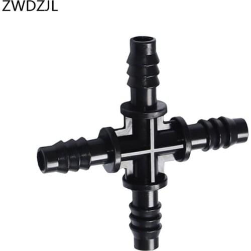 Garden hose connector 3/8 Cross barb 4 way Cross Connector splitter 8/11 cross water splitter fittings 4pcs