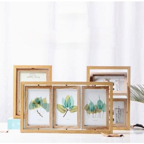 Modern Simple Photo Frames Foldable Artificial Board Picture Wall Double Rotation Wedding Composite Phase Plane Home Decoration
