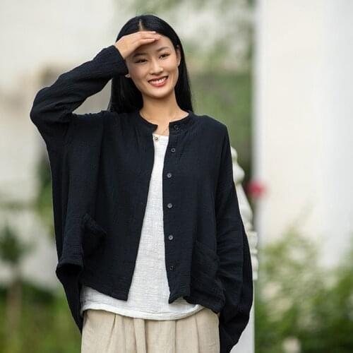 Women Cotton Linen Irregular Length Jackets Outerwear Coat Female Loose Patchwork Coat Ladies Sprign Autumn Coat 2021