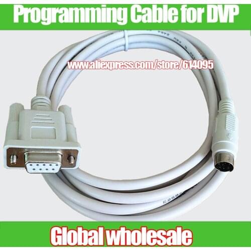 2pcs pc-dvp RS232 interface PLC Programming Cable for DVP series PLC