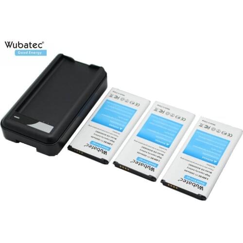 Wubatec 3x 2800mAh NFC Battery +Wall Charger For Samsung Galaxy S5 i9600 i9602 i9605 G900F G900T G900S G9008 G9006W S5 Neo G903