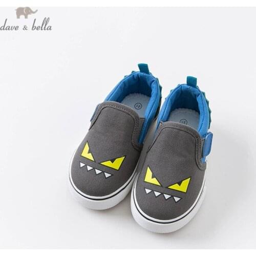 DB14711 Dave Bella autumn baby boys fashion cartoon canvas shoes new born boy casual shoes