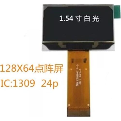 1.54 inch OLED SSD1309 3/4-wire SPI 8bit parallel port 12C 12864 OLED display screen