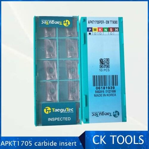 20pcs/lot cnc tool milling carbide inserts for machine APKT1705 PER-EM TT9030