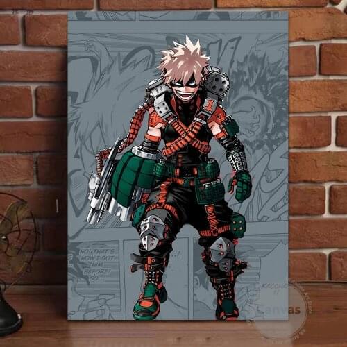 Canvas Anime Bakugou My Hero Academia Pictures Home Decoration Paintings Poster HD Prints Wall Art Modular Living Room