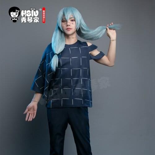 HSIU Anime Jujutsu Kaisen Cosplay Mahito Costume Pants Top Outfits Halloween Carnival Suit