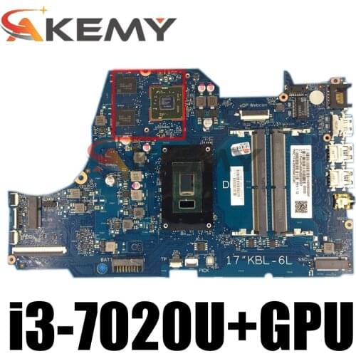 L22744-601 Mainboard For HP 17-BY 17-BY00053CL 17-by0062cl Laptop Motherboard 6050A2982701 6050A2982801-MB W/ i3-7020U +GPU