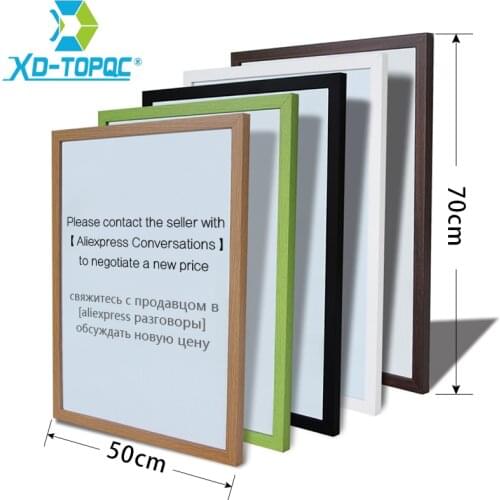 XINDI 50*70cm 10 Colors MDF Frame Whiteboard Magnetic Drawing White Board Office Business Message Dry Erase Factory Outlet WB26