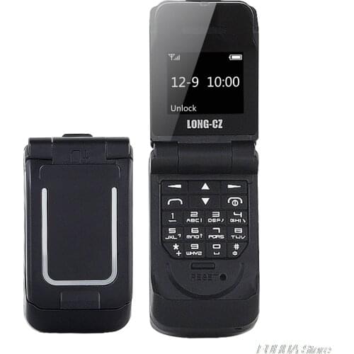 LONG-CZ J9 Mini Flip Mobile Phone 0.66" Smallest Cell Phone Wireless Bluetooth Dialer FM Magic Voice Handsfree Earphone For Kids