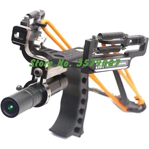 Powerful Adults Outdoor Hunting Slingshot Gun Shooting Crossbow Multifunction Fishing Slingshot Riflewith Laser And Arrows