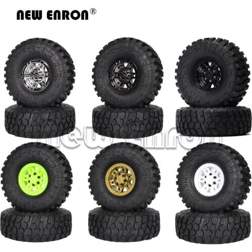 NEW ENRON 4P 1.9" Beadlock Wheel Rims Hub&120MM Tires Tyre Dick Cepek Mud Country RC CAR 1/10 1:10 Rock Crawler SCX10 TRX4 Jimny
