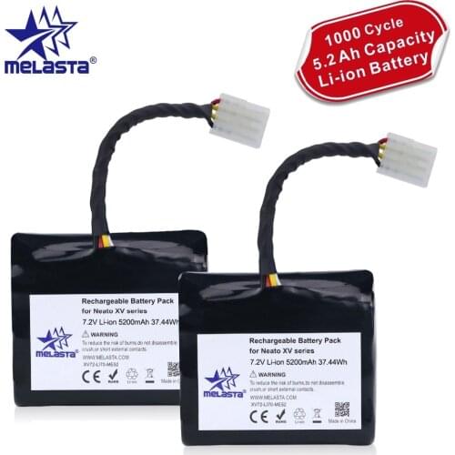 Updated 7.2V 5.2Ah Li-ion Battery for Neato XV battery XV-21 XV-11 XV-14 XV-15 XV-12 XV-25 Signature XV Pro with Imported Cells