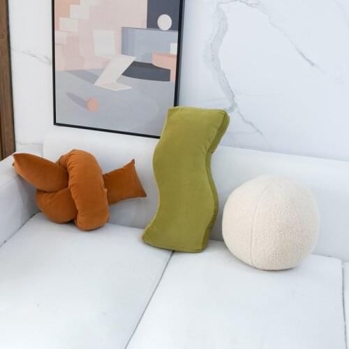 Подушки декоративные Pillow Nordic INS Style Simple Lovely Velvet Round Geometric Shape Personality Art Decoration Pillows Sofa